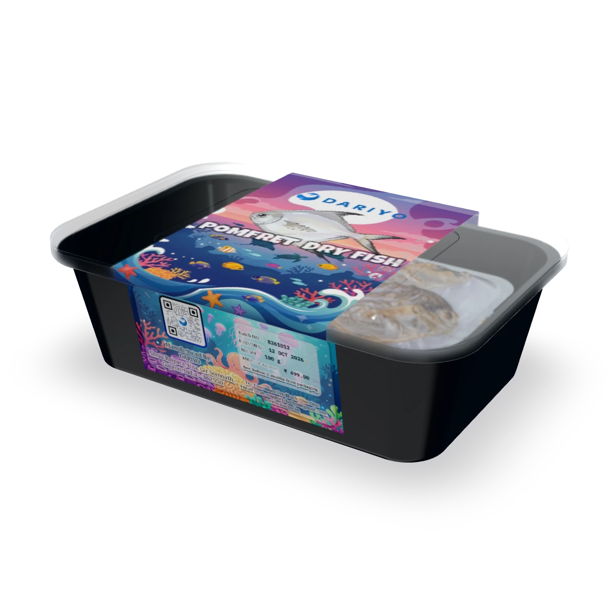 Pomfret Dry Fish 3D Pack